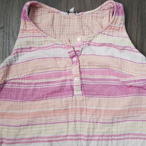 Striped Button Tank - Picture 2 of 2